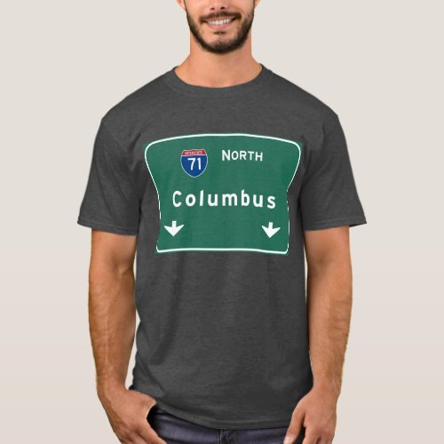 Columbus Ohio oh Interstate Highway Freeway Road  T_Shirt
