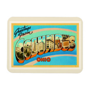 Columbus Ohio OH Old Vintage Travel Souvenir Magnet