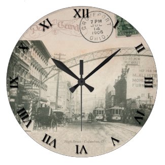 Columbus Ohio Post Card Clock - High Street 1906