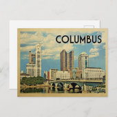 Columbus Ohio Postcard Vintage Travel (Front/Back)