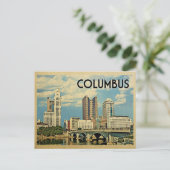 Columbus Ohio Postcard Vintage Travel (Standing Front)