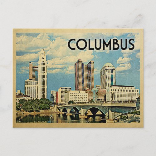 Columbus Ohio Postcard Vintage Travel