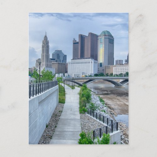columbus ohio skyline cityscape postcard