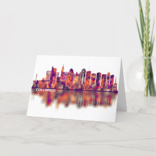 Columbus Ohio skyline Holiday Card