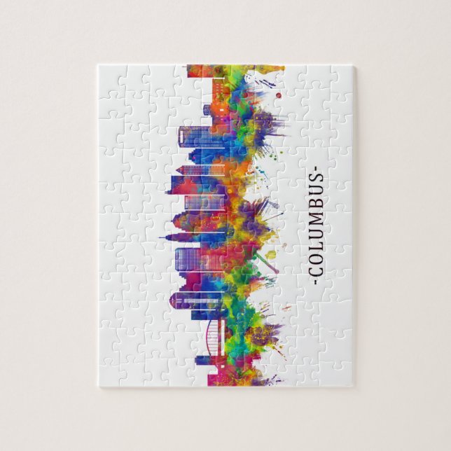 Columbus Ohio Skyline Jigsaw Puzzle (Vertical)