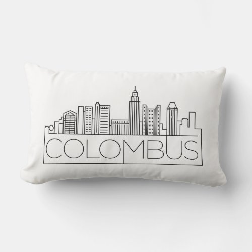 Columbus Ohio Skyline Lumbar Pillow
