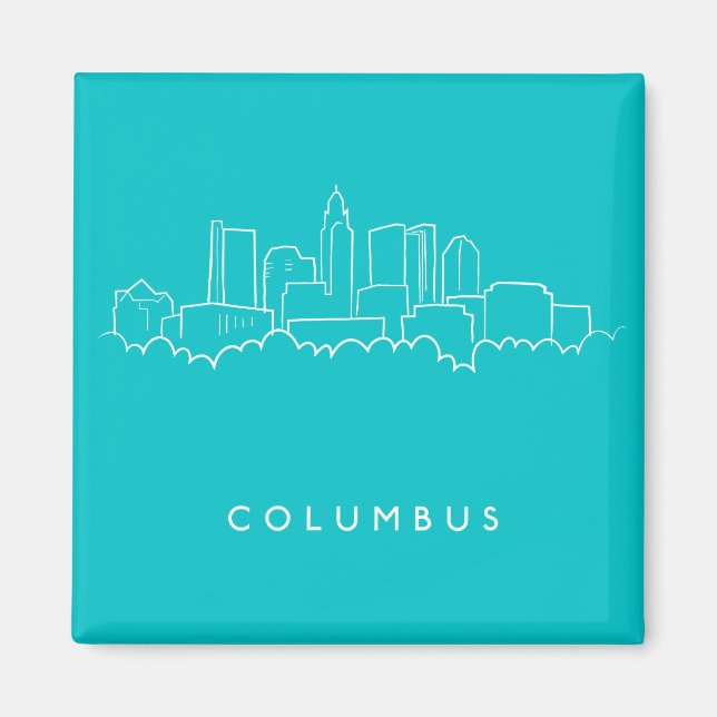 Columbus, Ohio Skyline Magnet (Front)