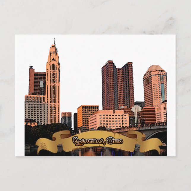 Columbus Ohio Skyline Postcard (Front)