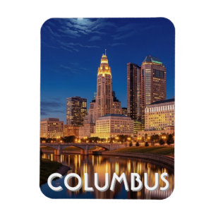 Columbus Ohio Skyline Travel Magnet