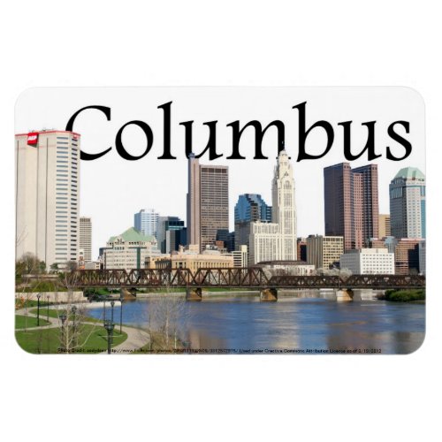 Columbus Ohio skyline with Columbus in the Sky Magnet