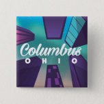 Columbus Ohio Skyscraper Travel Poster Print. Button at Zazzle