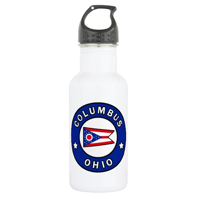 Columbus Ohio Stainless Steel Water Bottle (Front)