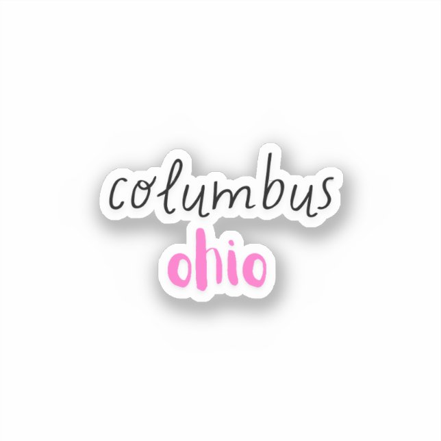 Columbus Ohio Sticker (Front)