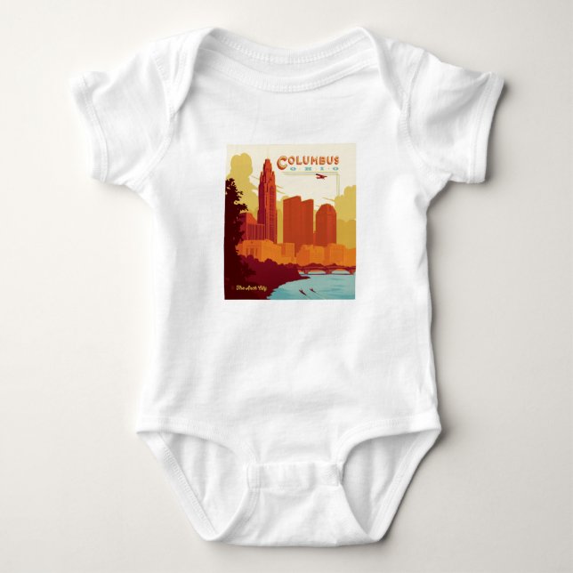 Columbus Ohio | The Arch City Baby Bodysuit (Front)