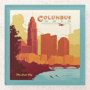 Columbus Ohio The Arch City Glass Coaster
