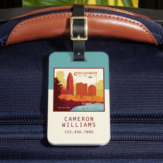 Columbus Ohio | The Arch City Luggage Tag (Front Insitu 2)