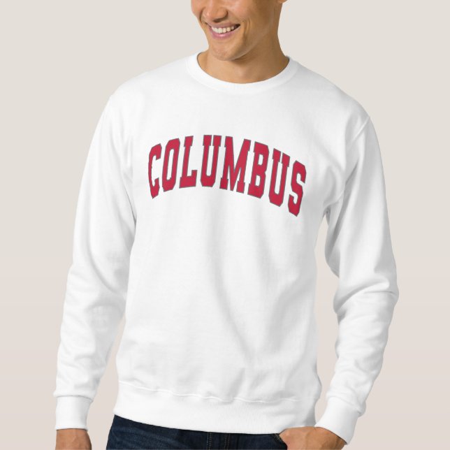 Columbus Ohio Vintage Varsity College Style Sweatshirt (Front)