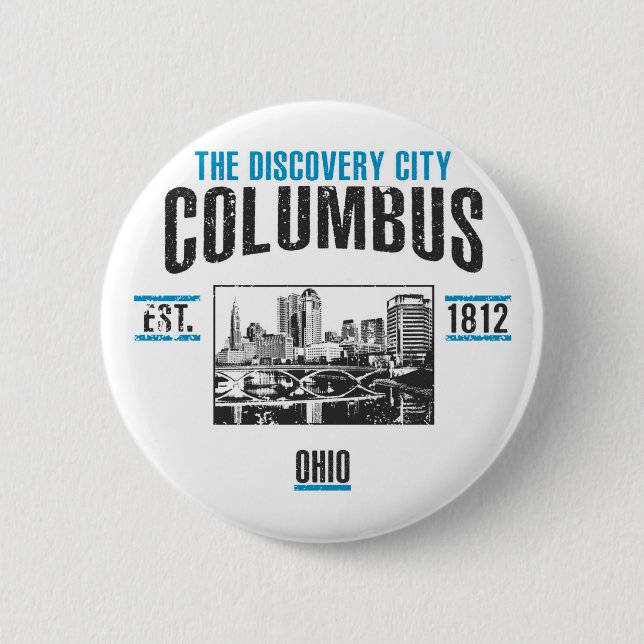 Columbus Pinback Button (Front)
