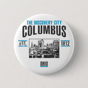Columbus Pinback Button
