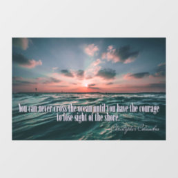 Columbus Quote Sunset Wall Decal