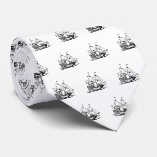 Columbus Ship Maritime Neck Tie