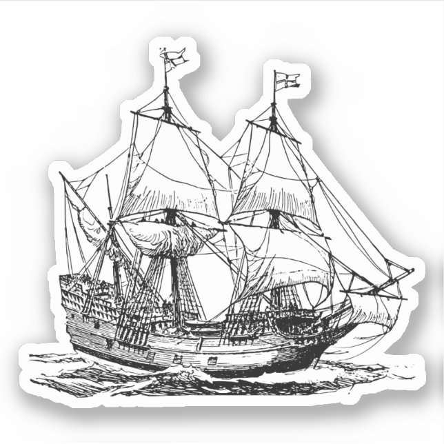 Columbus Ship Sticker (Front)