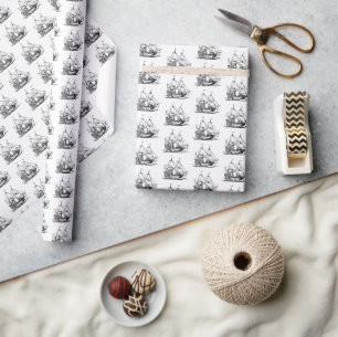 Columbus Ship Wrapping Paper