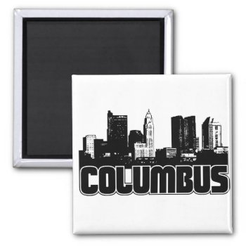 Columbus Skyline Magnet by TurnRight at Zazzle