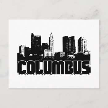 Columbus Skyline Postcard by TurnRight at Zazzle