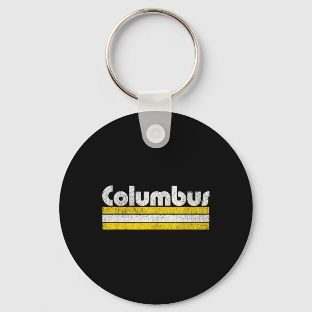 Columbus Soccer Vintage City  Keychain (Front)