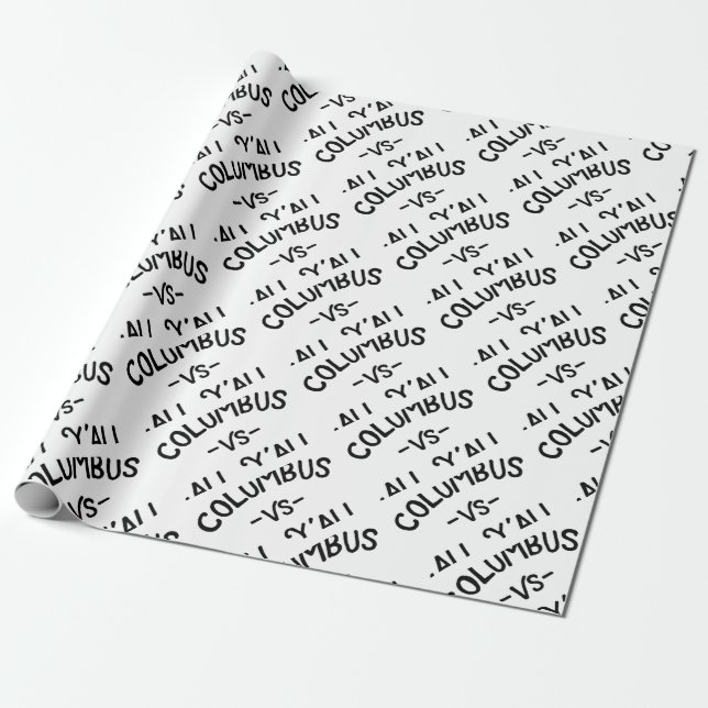 Columbus VS All Yall, Ohio State Wrapping Paper (Unrolled)
