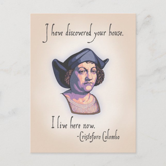 Columbus Your House Postcard (Front)