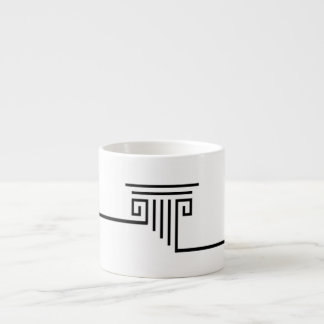 Column White Black Espresso Cup