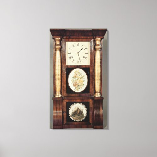 Columned clock c1855 canvas print