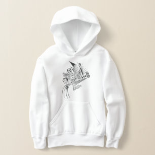 Columns Black White Abstract Tribal Tattoo Art Hoodie
