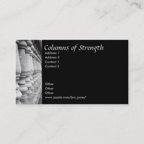 Columns of Strength Business Card Template