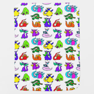 Colurful Dragon Baby Blanket