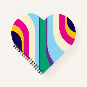 Colurful Heart Spiral Notebook