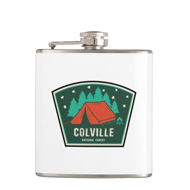 Colville National Forest Camping Flask (Front)