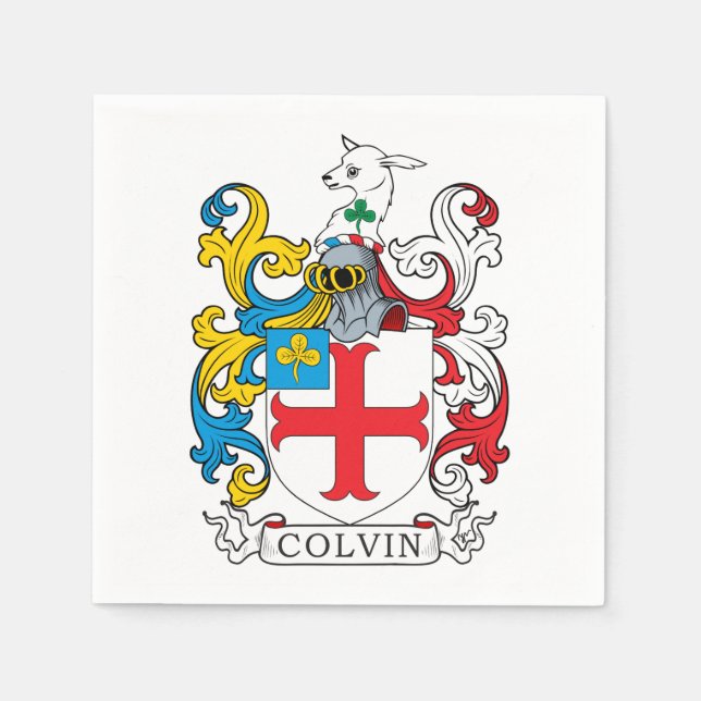 Colvin Family Crest Paper Napkins (Front)