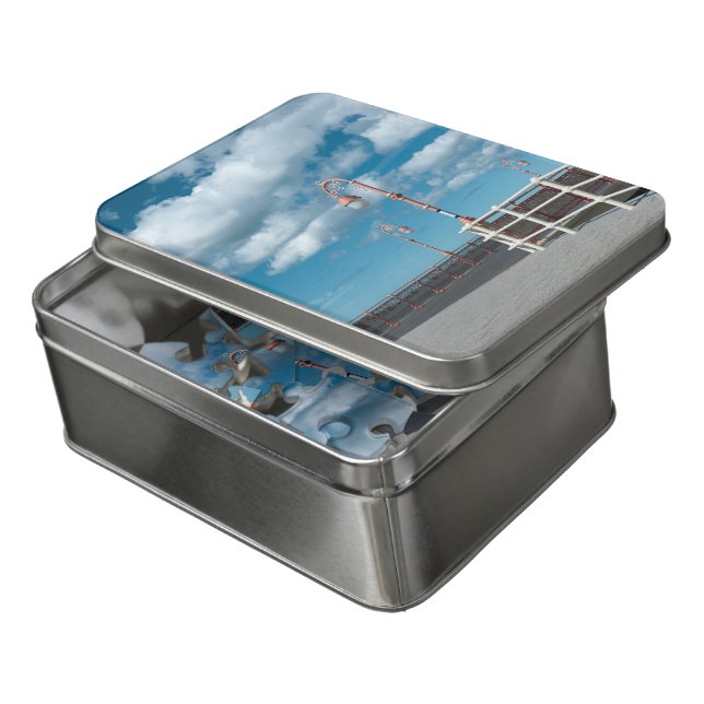 Colwyn Bay Pier Lamps Jigsaw Puzzle (Lid Open)