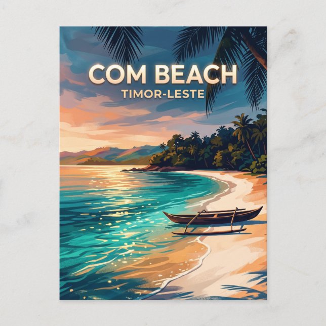 Com Beach Timor-Leste Postcard (Front)
