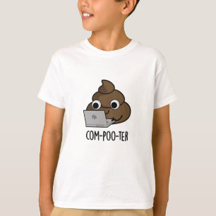 Com-poo-ter Funny Computer Poop Pun T-Shirt