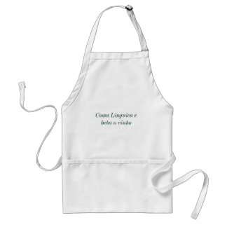 Coma Linguica e beba o vinho Avental Adult Apron