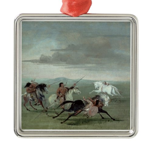 Comanche Feats of Martial Horsemanship, 1834 (oil Metal Ornament