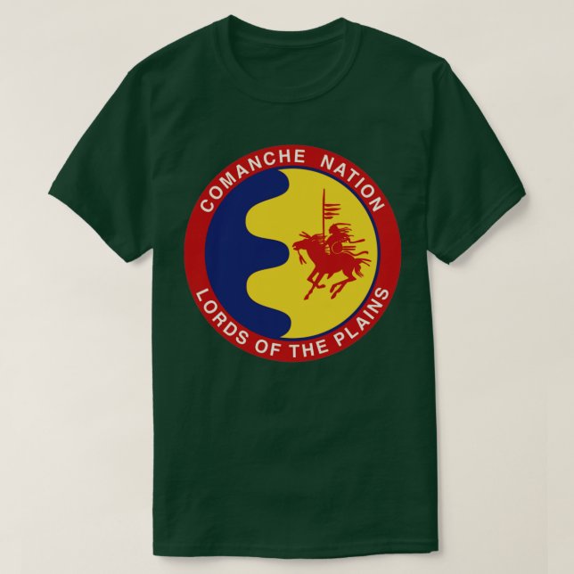 Comanche Nation Seal Lords Of The Plains T-Shirt (Design Front)