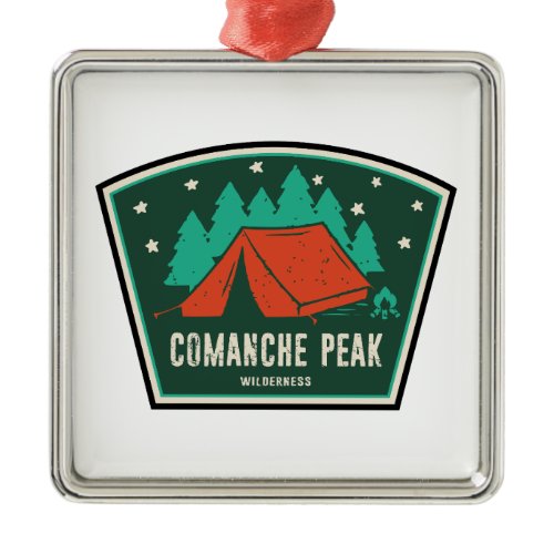 Comanche Peak Wilderness Colorado Camping Metal Ornament
