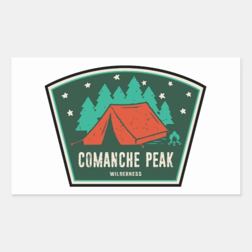 Comanche Peak Wilderness Colorado Camping Rectangular Sticker