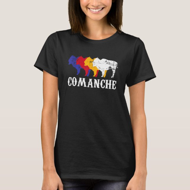 Comanche People Native American Indian Medicine Wh T-Shirt (Front)