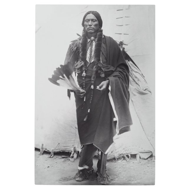Comanche Warrior Chief Quanah Parker c. 1885 Metal Print (Front)